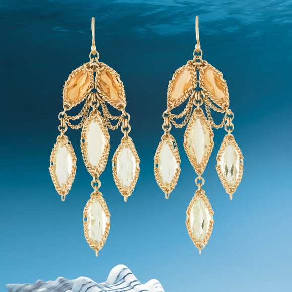 SOLD -Anthony Nak 18k Topaz and Tourmaline Earrings - Picture 1 of 7